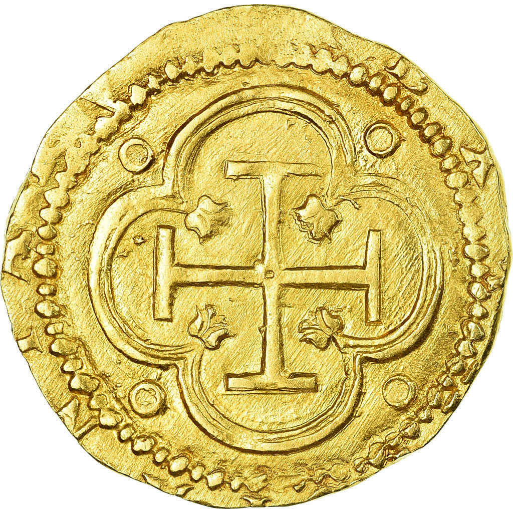 Coin, Spain, Philip II, 2 Escudos, Toledo, AU(55-58), Gold