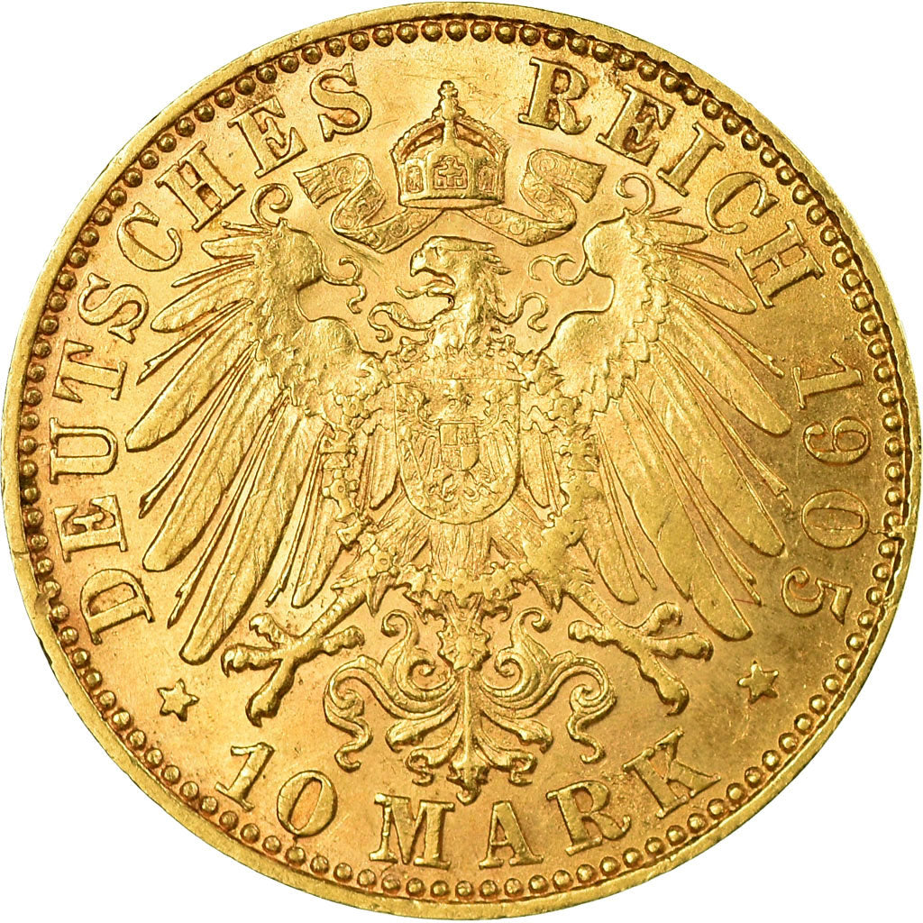 Coin, German States, SAXONY-ALBERTINE, Friedrich August III, 10 Mark, 1905