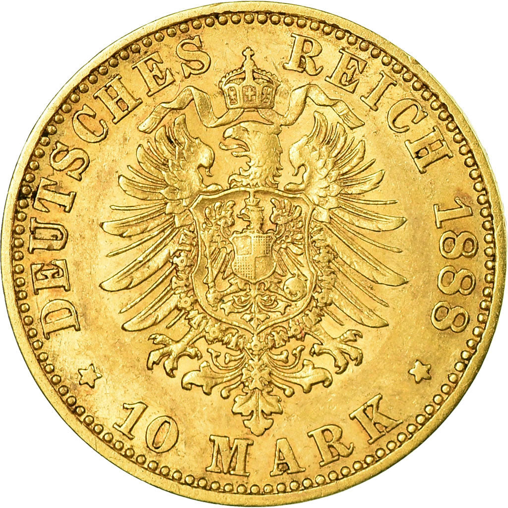 Monnaie, Etats allemands, PRUSSIA, Friedrich III, 10 Mark, 1888, Berlin, SUP