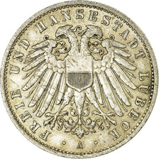 Coin, German States, LUBECK, 2 Mark, 1907, Berlin, AU(50-53), Silver, KM:212