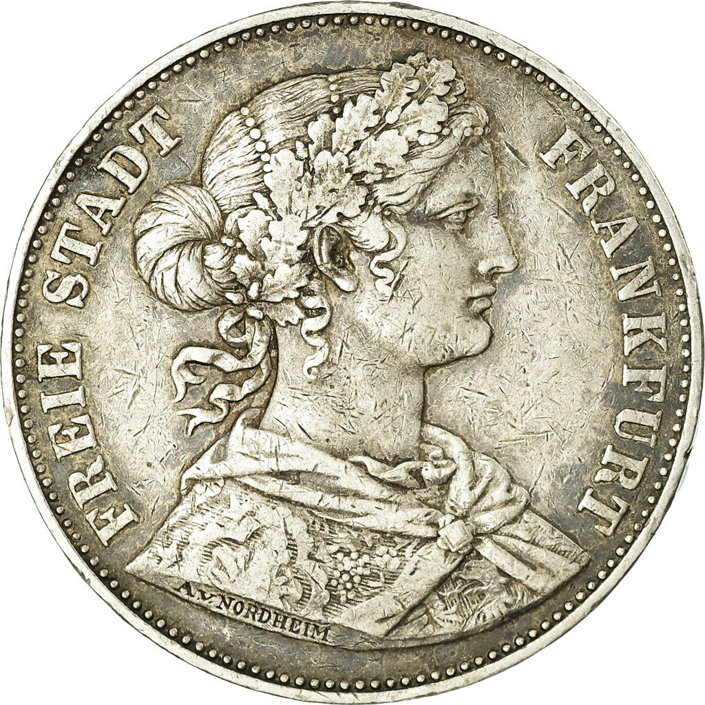 Coin, German States, FRANKFURT AM MAIN, Thaler, 1865, Frankfurt, AU(55-58)