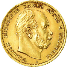 Moneda, Estados alemanes, PRUSSIA, Wilhelm I, 10 Mark, 1875, Berlin, MBC+, Oro