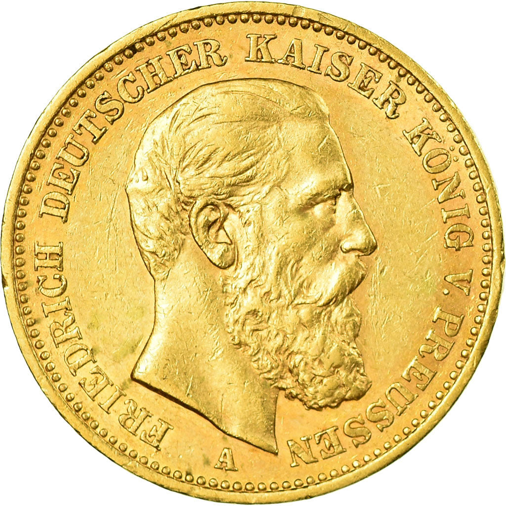 Moneda, Estados alemanes, PRUSSIA, Friedrich III, 20 Mark, 1888, Berlin, MBC+