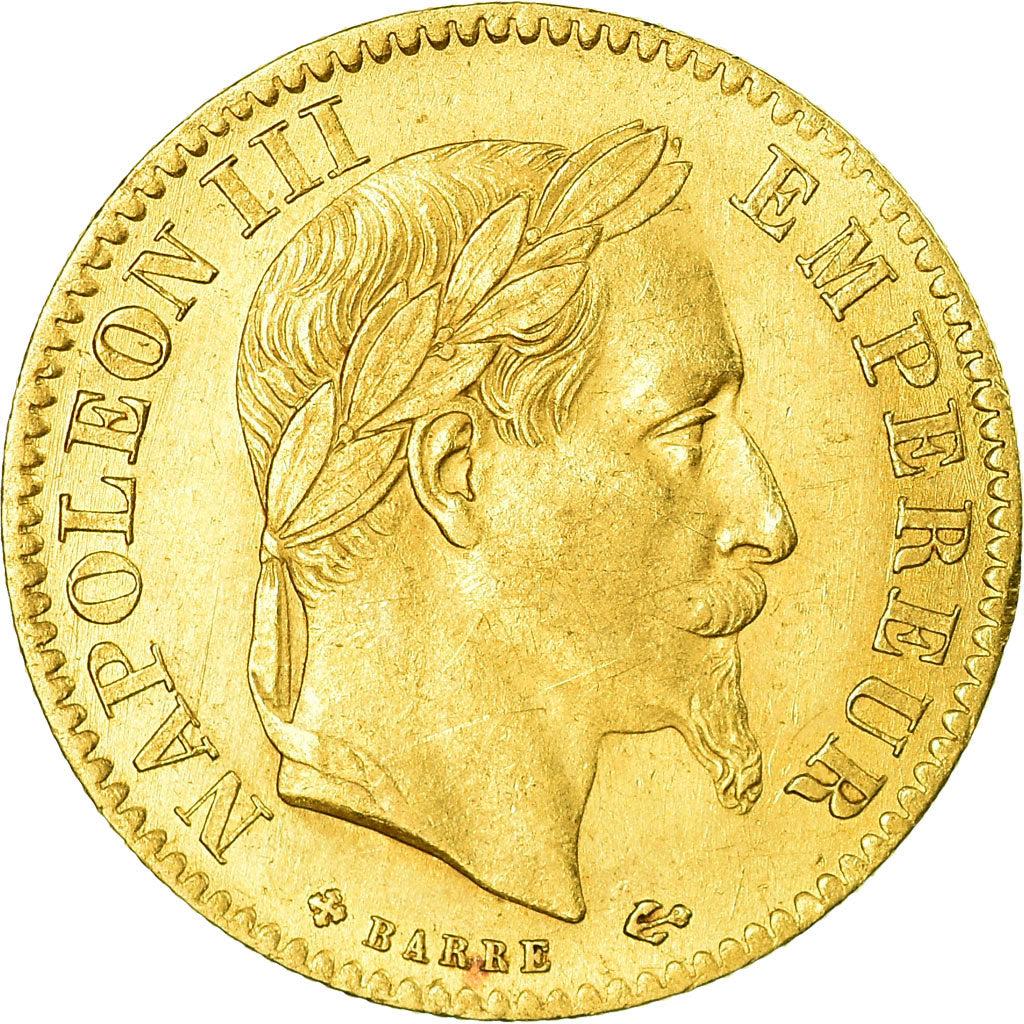 Moeda, França, Napoleon III, Napoléon III, 10 Francs, 1866, Strasbourg