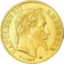 Moeda, França, Napoleon III, Napoléon III, 10 Francs, 1866, Strasbourg