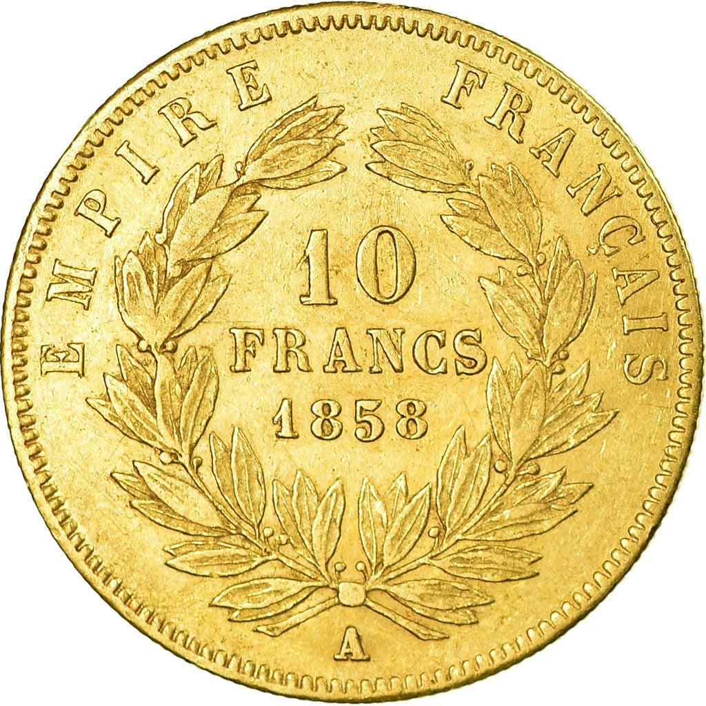 Coin, France, Napoleon III, Napoléon III, 10 Francs, 1858, Paris, EF(40-45)