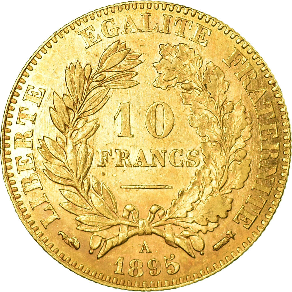 Moneta, Francia, Cérès, 10 Francs, 1895, Paris, BB, Oro, KM:830, Gadoury:1016