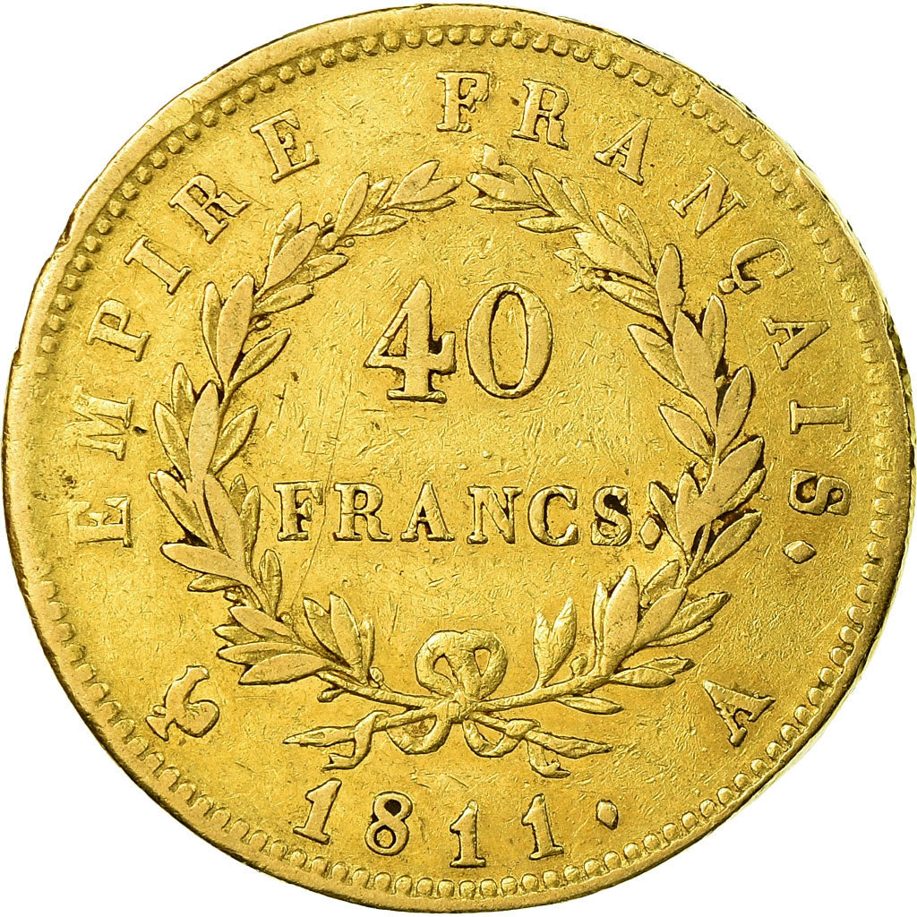 Monnaie, France, Napoléon I, 40 Francs, 1811, Paris, TB+, Or, Gadoury:1084