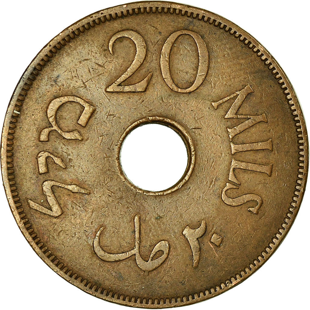 Coin, Palestine, 20 Mils, 1942, EF(40-45), Bronze, KM:5a