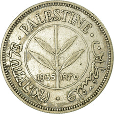 Moneda, Palestina, 50 Mils, 1935, MBC, Plata, KM:6