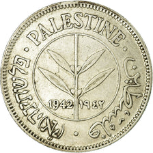 Coin, Palestine, 50 Mils, 1942, AU(50-53), Silver, KM:6