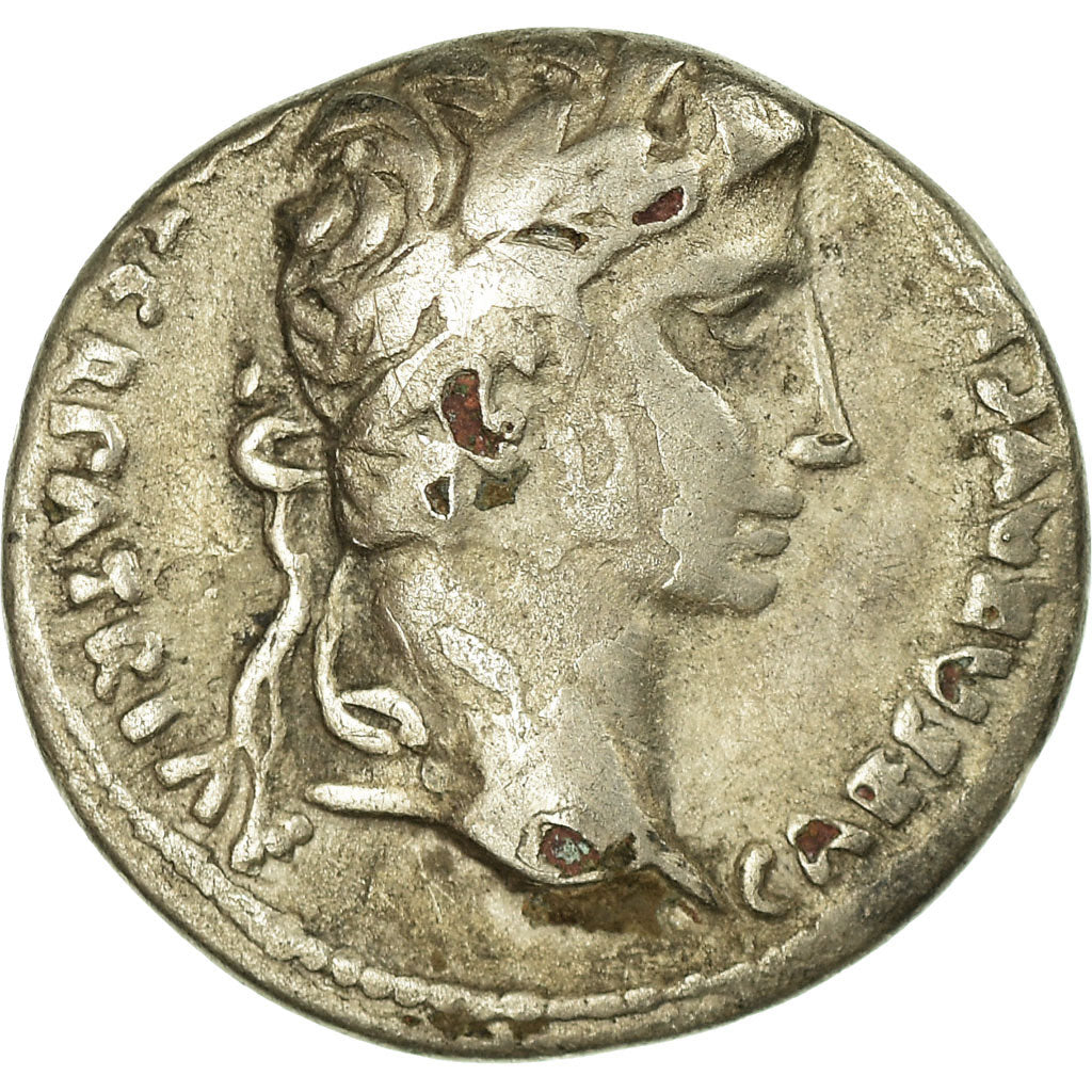 Münze, Augustus, Denarius, 2-1 BC, Rome, Fourrée, SS, Silber, RIC:207