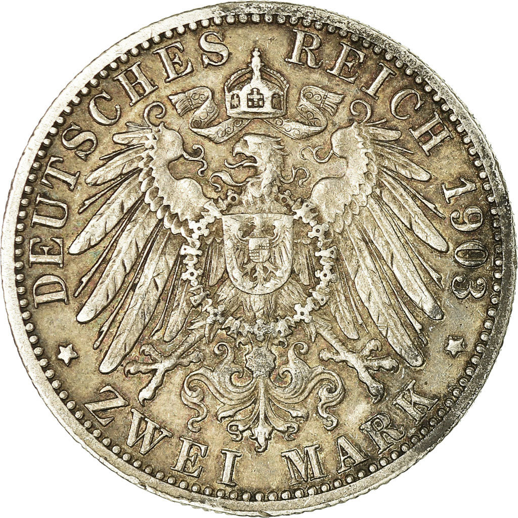 Coin, German States, WURTTEMBERG, Wilhelm II, 2 Mark, 1903, Freudenstadt
