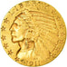 Coin, United States, Indian Head, $5, Half Eagle, 1911, U.S. Mint, Philadelphia