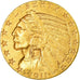 Moeda, Estados Unidos da América, Indian Head, $5, Half Eagle, 1911, U.S. Mint