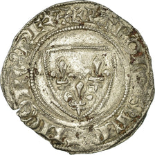Coin, France, Charles VI, Blanc Guénar, Cremieu, VF(30-35), Billon