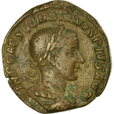 Coin, Gordian III, Sestertius, Rome, VF(30-35), Copper, RIC:77