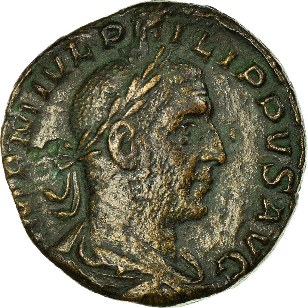 Moneta, Philip I, Sesterzio, Roma, MB, Rame, Cohen:88