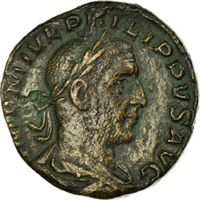 Moneta, Philip I, Sesterzio, Roma, MB, Rame, Cohen:88