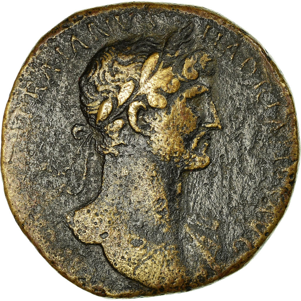 Moneta, Hadrian, Sesterzio, Roma, MB, Rame, RIC:552