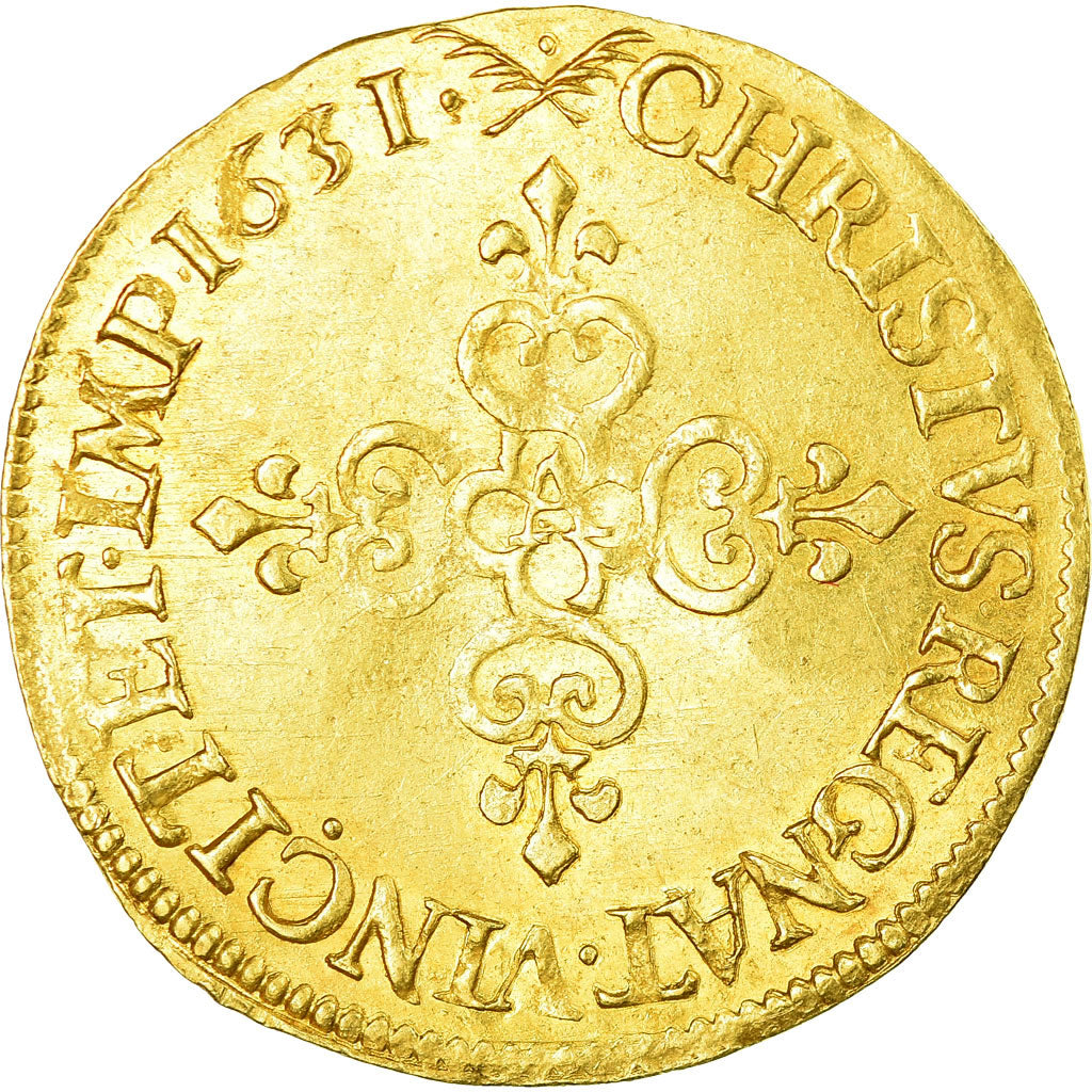 Coin, France, Louis XIII, Écu d'or, Ecu d'or, 1631, Paris, AU(50-53), Gold