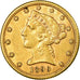 Coin, United States, Coronet Head, $5, Half Eagle, 1899, U.S. Mint, San