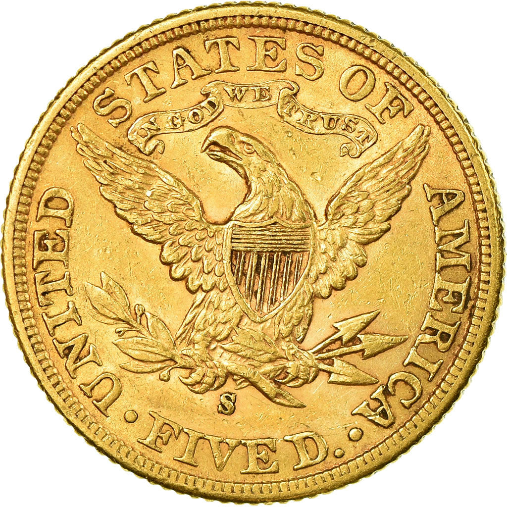 Moneta, USA, Coronet Head, $5, Half Eagle, 1899, U.S. Mint, San Francisco