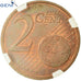 France, 2 Euro Cent, Double face commune, Fautée, GENI, MS63, MS(63), Copper