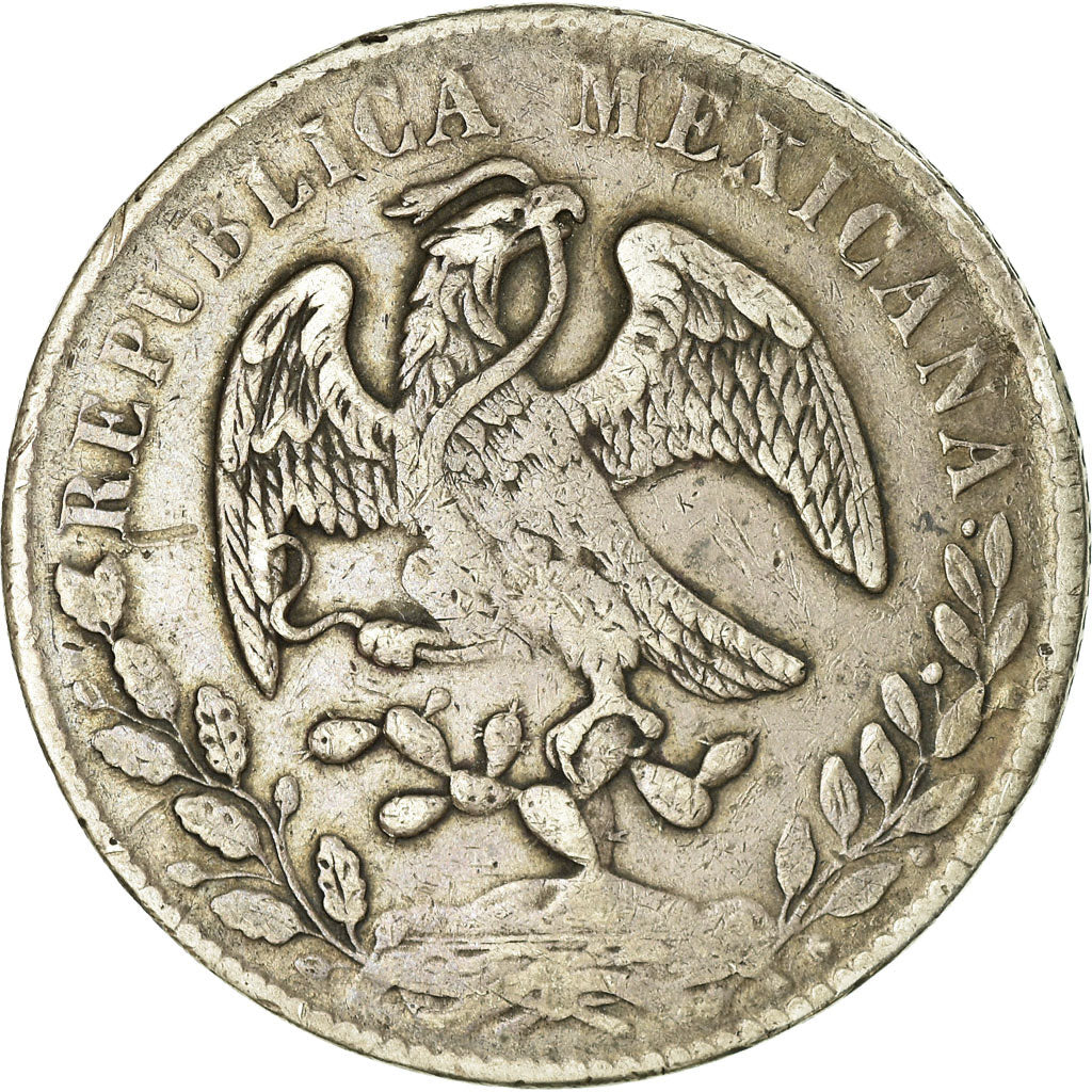 Monnaie, Mexique, 8 Reales, 1876, Hermosillo, TB, Argent, KM:377.9