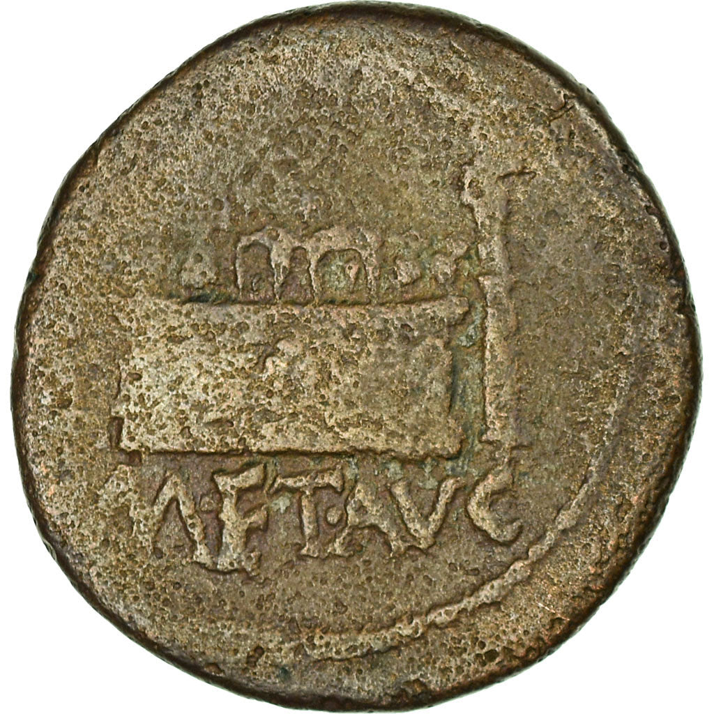Coin, Augustus, As, 15-10 BC, Lyon - Lugdunum, VF(20-25), Bronze, RIC:230