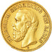 Coin, German States, BADEN, Friedrich I, 20 Mark, 1872, Stuttgart, AU(50-53)