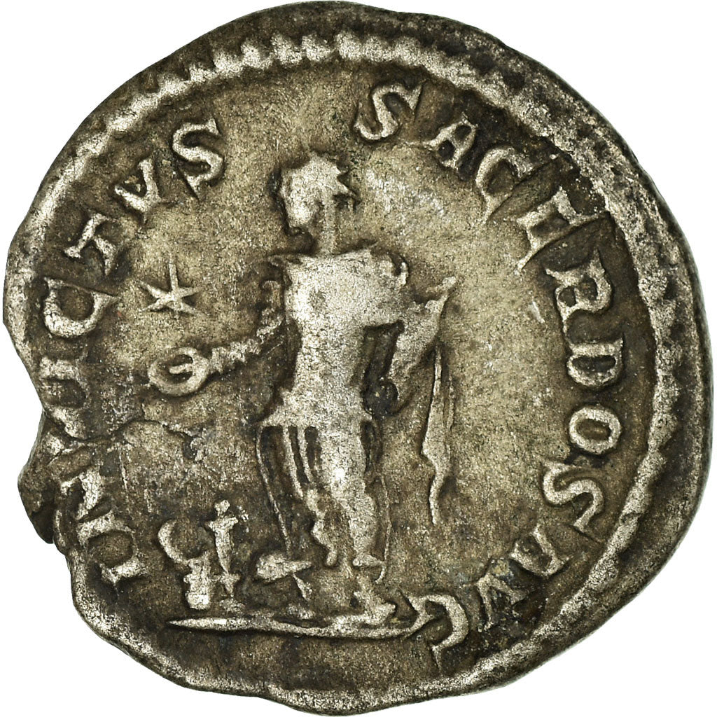 Münze, Elagabalus, Denarius, 221, Roma, S+, Silber, RIC:88