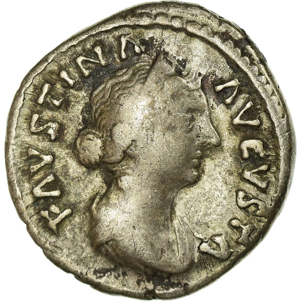 Moneta, Faustina II, Denarius, 165-175, Rome, MB+, Argento, RIC:697
