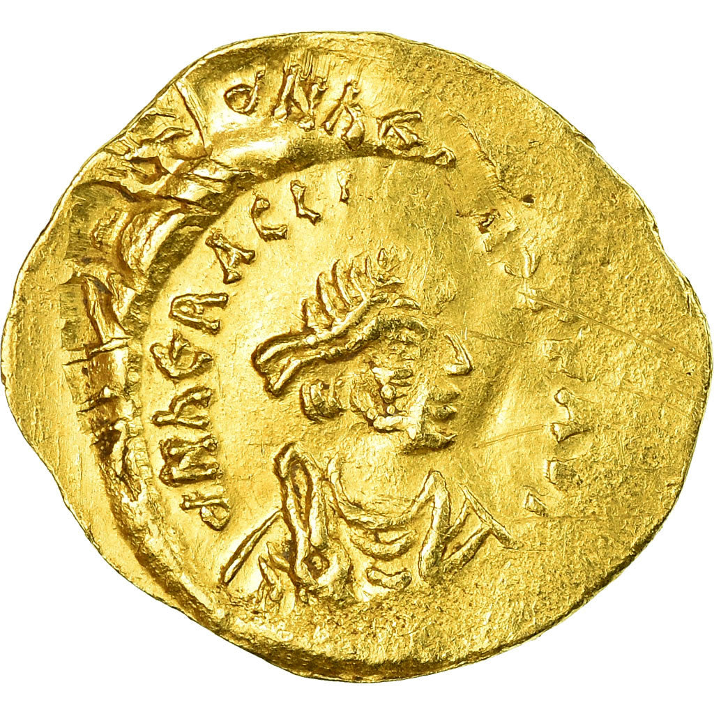 Moneta, Heraclius, Tremissis, 610-641, Constantinople, Double-strike, BB, Oro