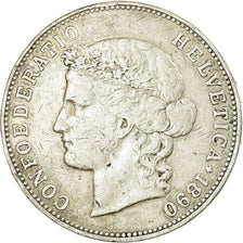 Coin, Switzerland, 5 Francs, 1890, Bern, VF(20-25), Silver, KM:34