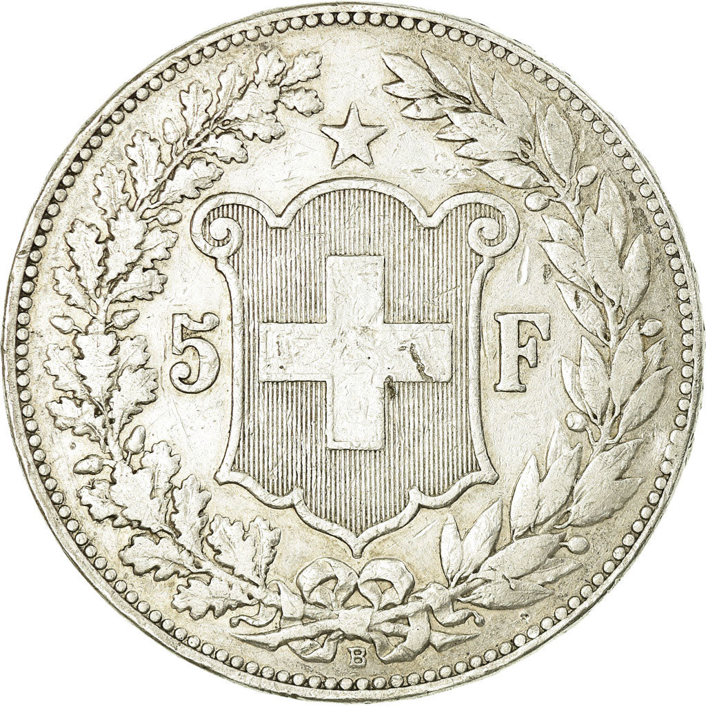 Münze, Schweiz, 5 Francs, 1890, Bern, S, Silber, KM:34