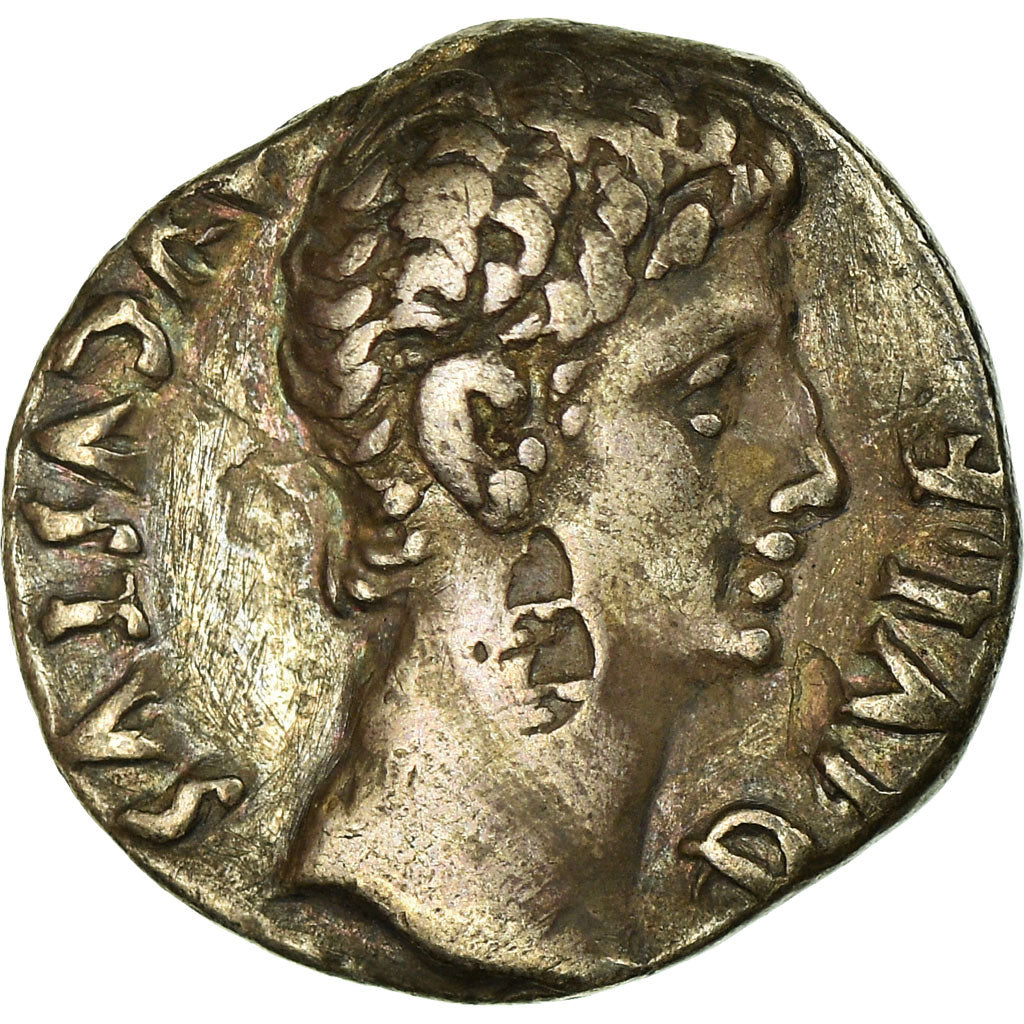 Coin, Augustus, Denarius, 11-10 BC, Lyon - Lugdunum, EF(40-45), Silver, RIC:180