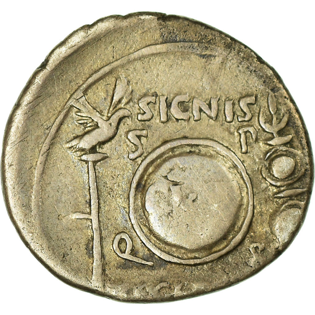 Moneta, Augustus, Denarius, Colonia Patricia, BB, Argento, RIC:86a