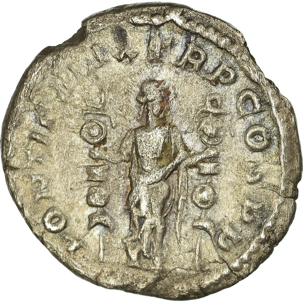 Münze, Macrinus, Denarius, Roma, S+, Silber, Cohen:60