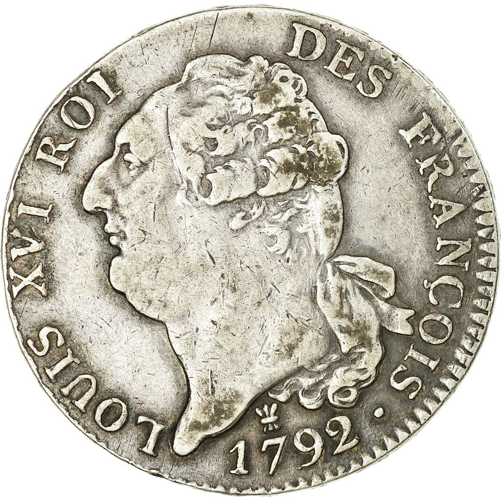 Moneta, Francia, Écu de 6 livres françois, ECU, 6 Livres, 1792, Limoges, BB