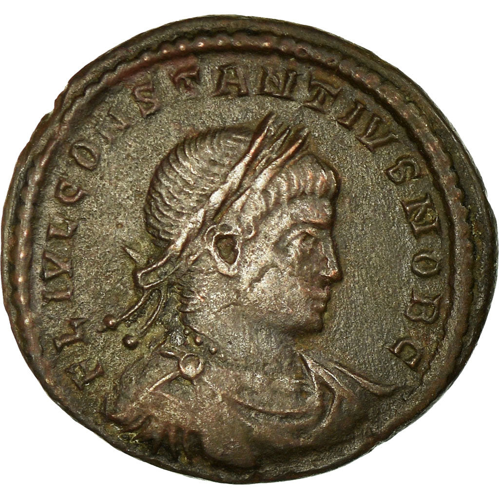 Moneta, Constantine II, Nummus, Rome, Rare, MB+, Rame, RIC:328