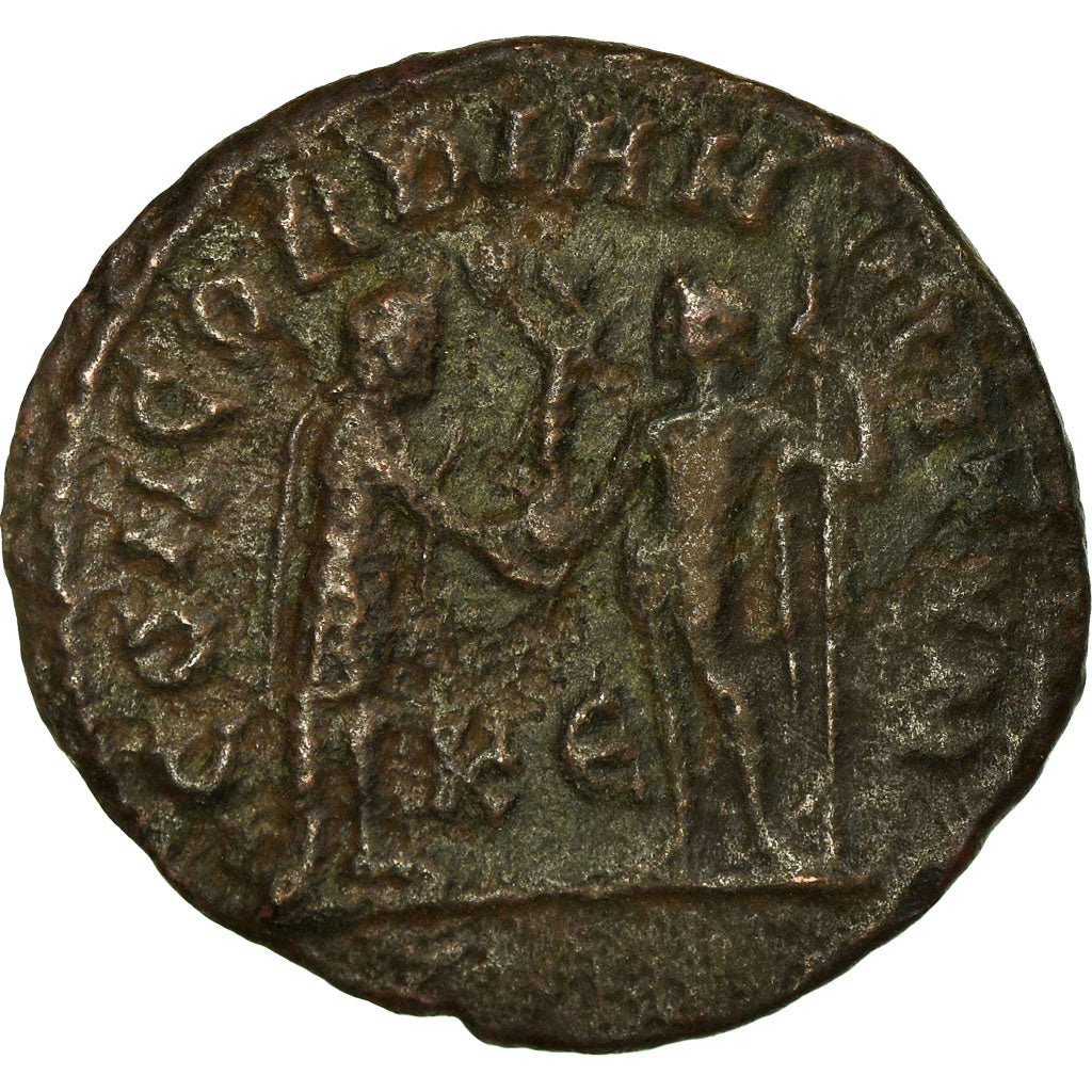 Moneta, Maximianus, Antoninianus, 295-299, Kyzikos, F(12-15), Miedź, RIC:15b