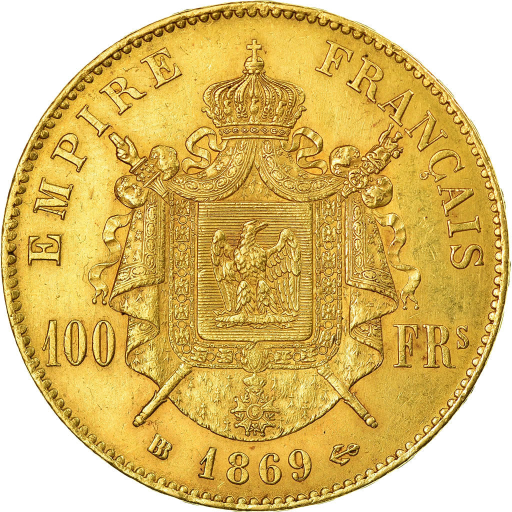 Monnaie, France, Napoleon III, Napoléon III, 100 Francs, 1869, Strasbourg, SUP