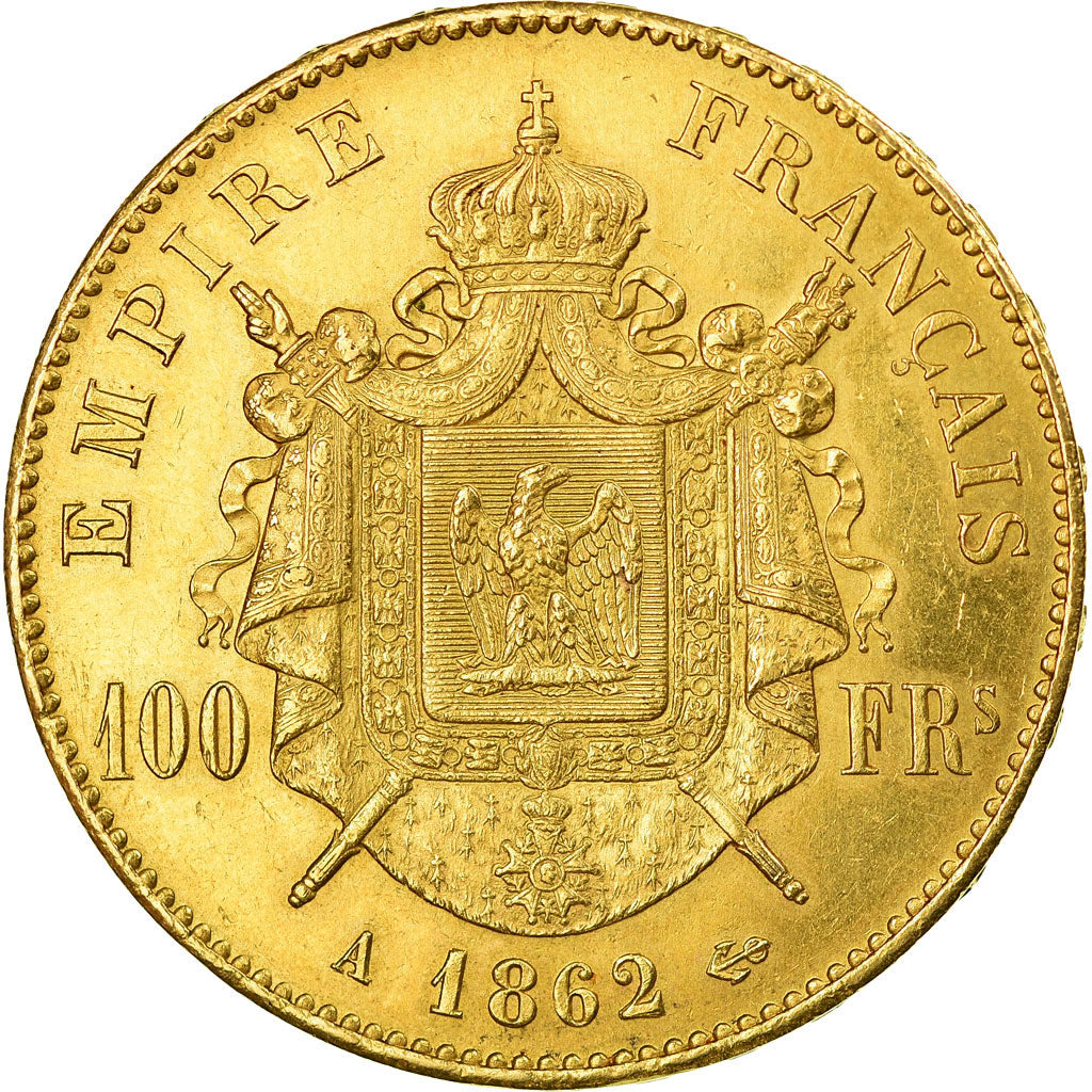 Munten, Frankrijk, Napoleon III, Napoléon III, 100 Francs, 1862, Paris, ZF+