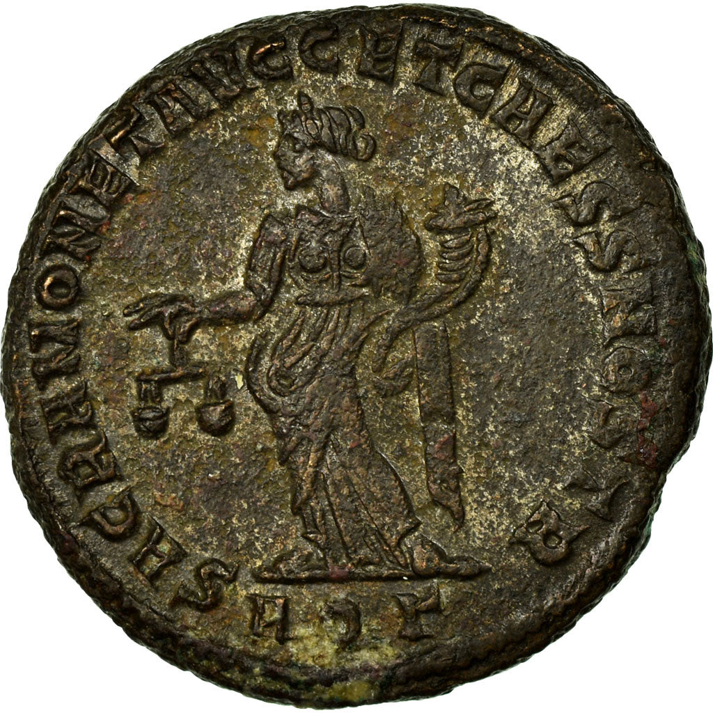 Münze, Constantius I, Follis, VZ, Kupfer