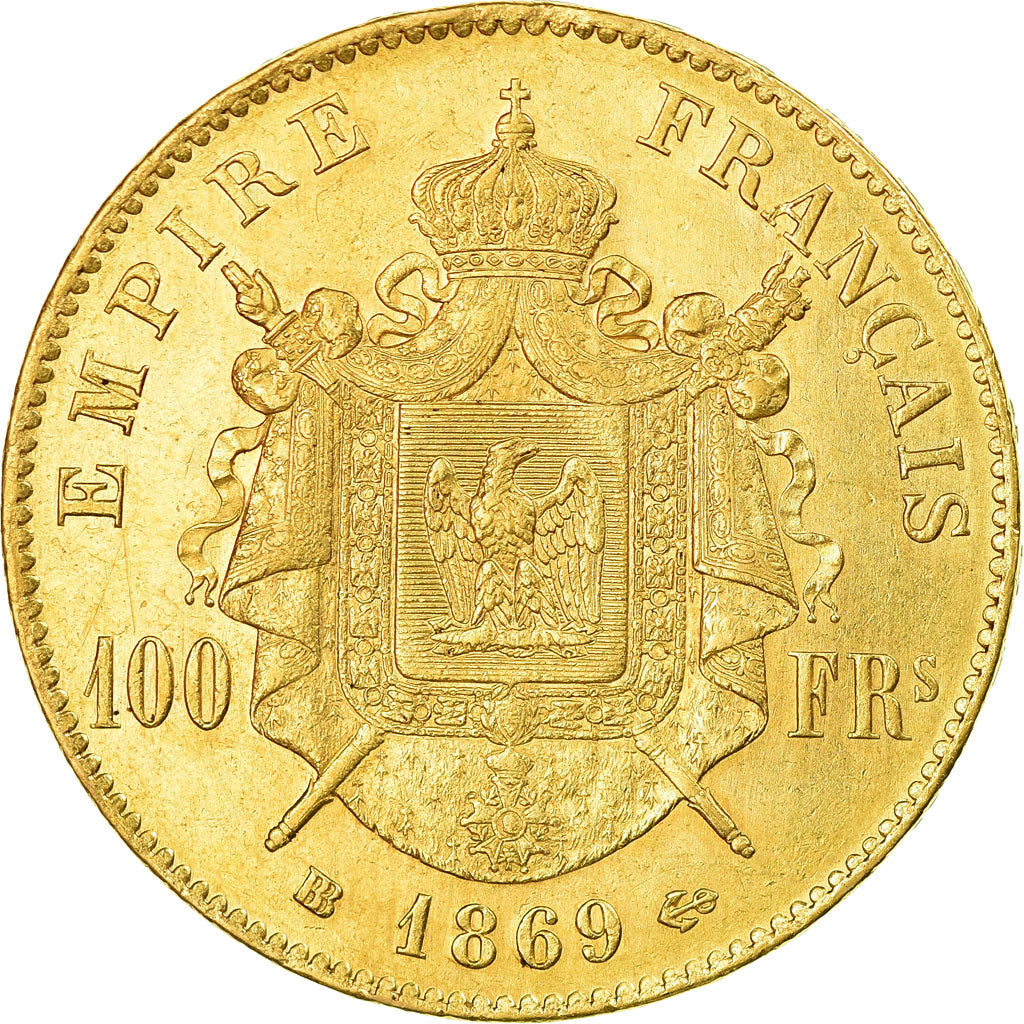 Monnaie, France, Napoleon III, Napoléon III, 100 Francs, 1869, Strasbourg, TTB