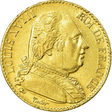 Munten, Frankrijk, Louis XVIII, Louis XVIII, 20 Francs, 1815, Paris, ZF, Goud