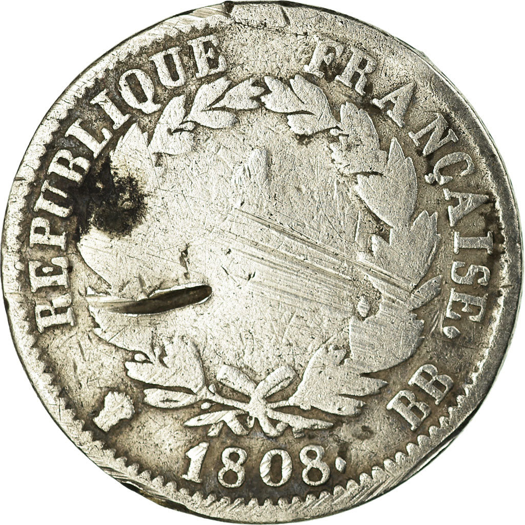 Münze, Frankreich, Napoléon I, Franc, 1808, Strasbourg, SGE+, Silber