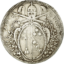 Moneda, Estados italianos, PAPAL STATES, Pius VII, Scudo, 1800, BC+, Plata