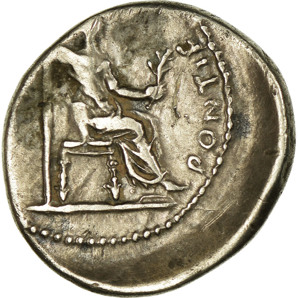 Moneta, Tiberius, Denarius, Lyon - Lugdunum, Fourrée, SPL, Argento, RIC:30